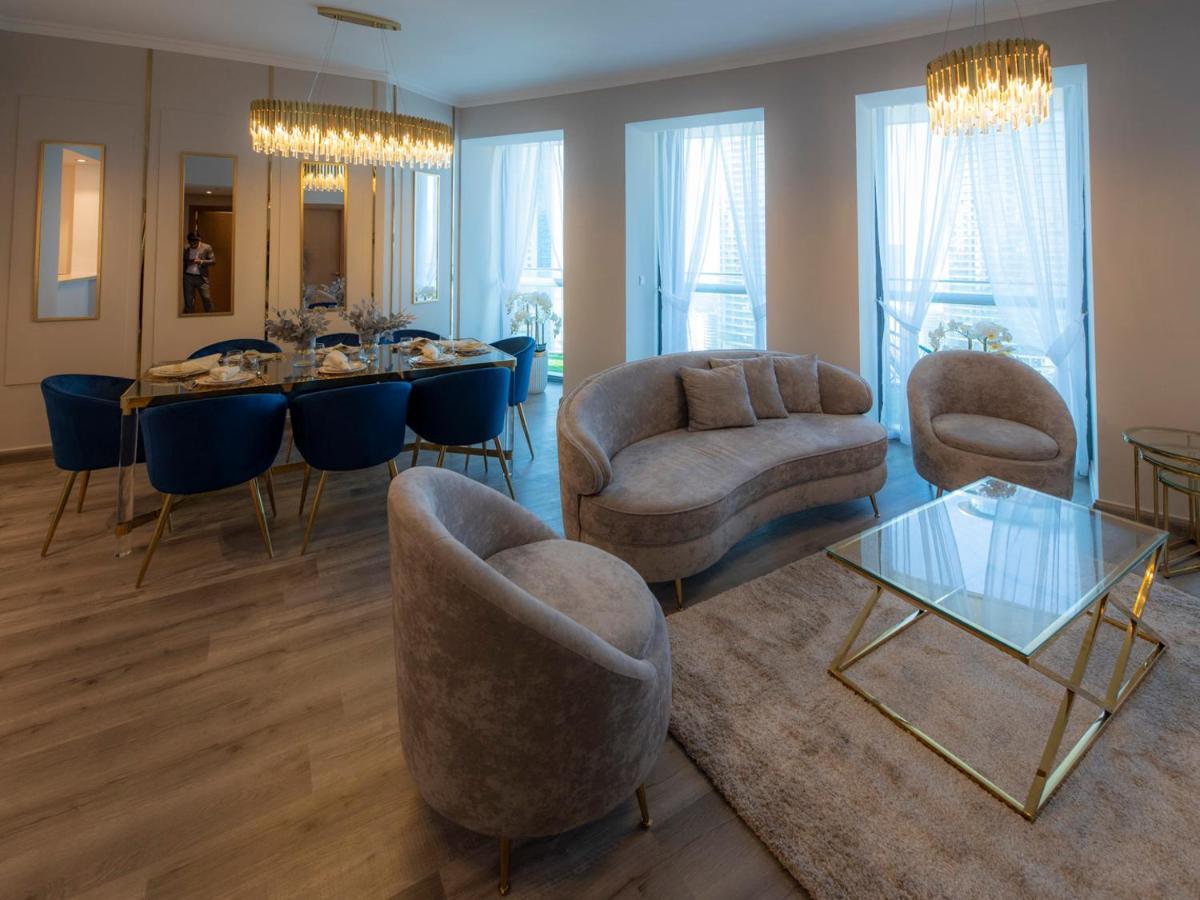 First Class 3Br With Full Dubai Skyline & Sea View Daire Dış mekan fotoğraf